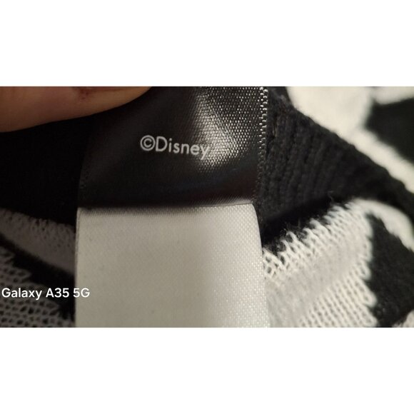 Disney Mickey Mouse Sweater Black & White Checkered Knit Long Sleeve XXL - Picture 5 of 7